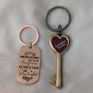 Heart Keychain and Inspirational Tag Set